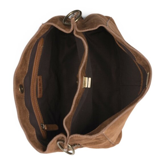 VILENCA Suede Triple Entry Turn Lock Shoulder Bag - Picture 2 of 3